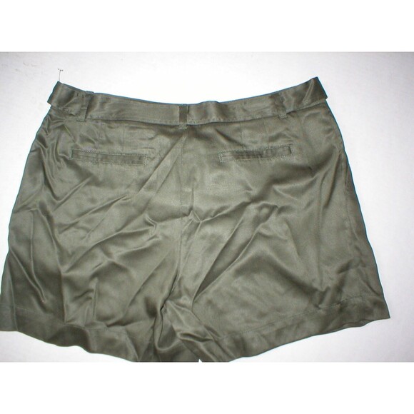 New NWT Jones New York Shorts Army Green Dark Fatigue 8 Work Casual Dress Belt - Picture 3 of 4